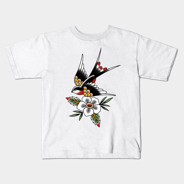 Swallow Kids T-Shirt by NicoleHarvey